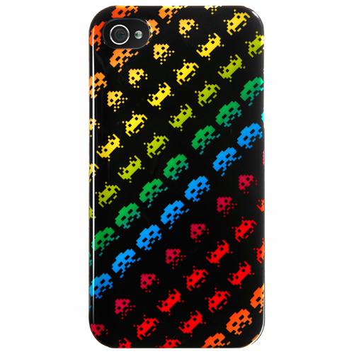 Case Scenario Coque Space Invaders pour iPhone 4 & 4S - Black & Color